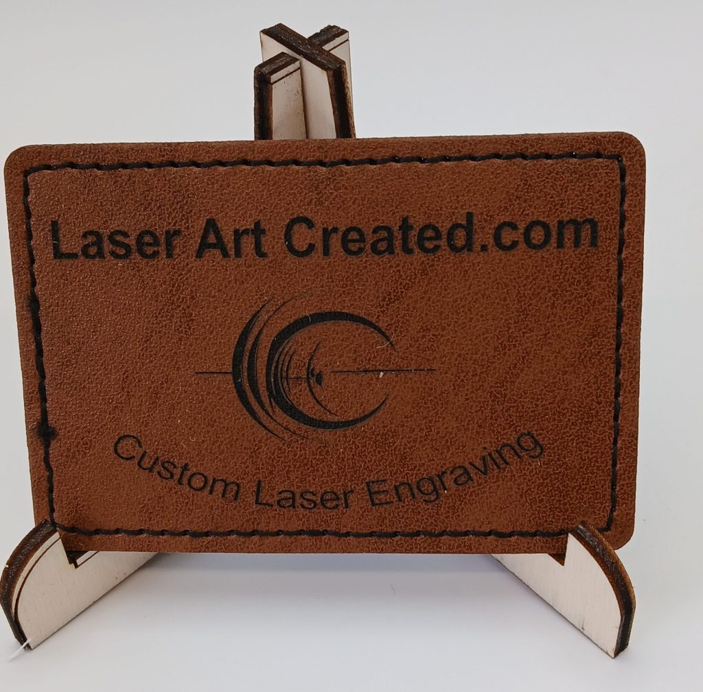 Laser Engraved Faux Leather Patch